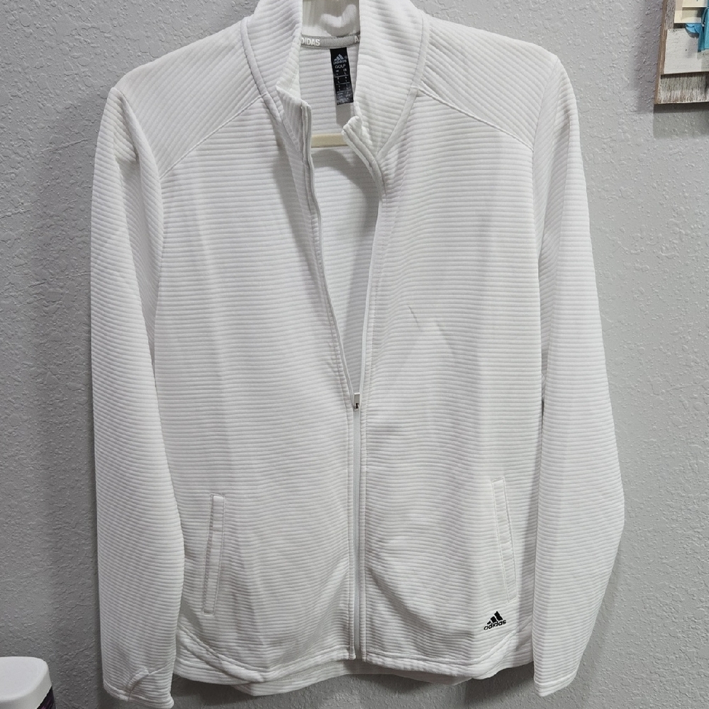 Adidas Classic White Striped Jacket